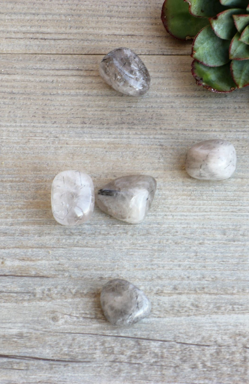 Tourmalinated Quartz Tumbled Stone